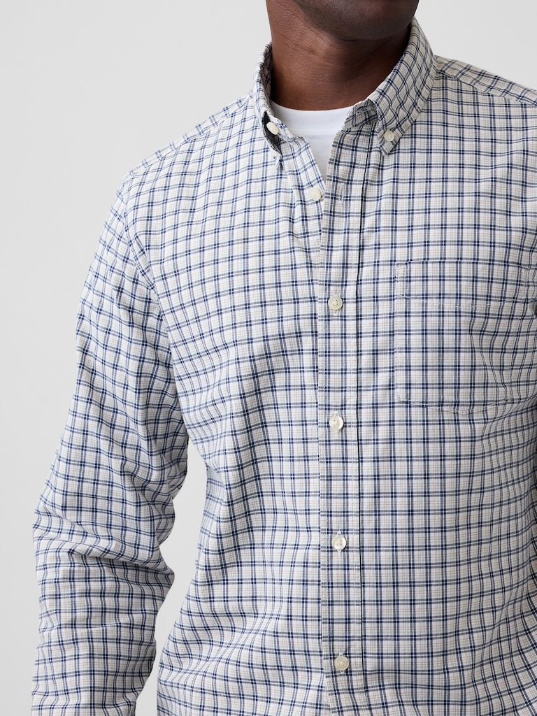 Stretch Poplin Shirt in Standard Fit