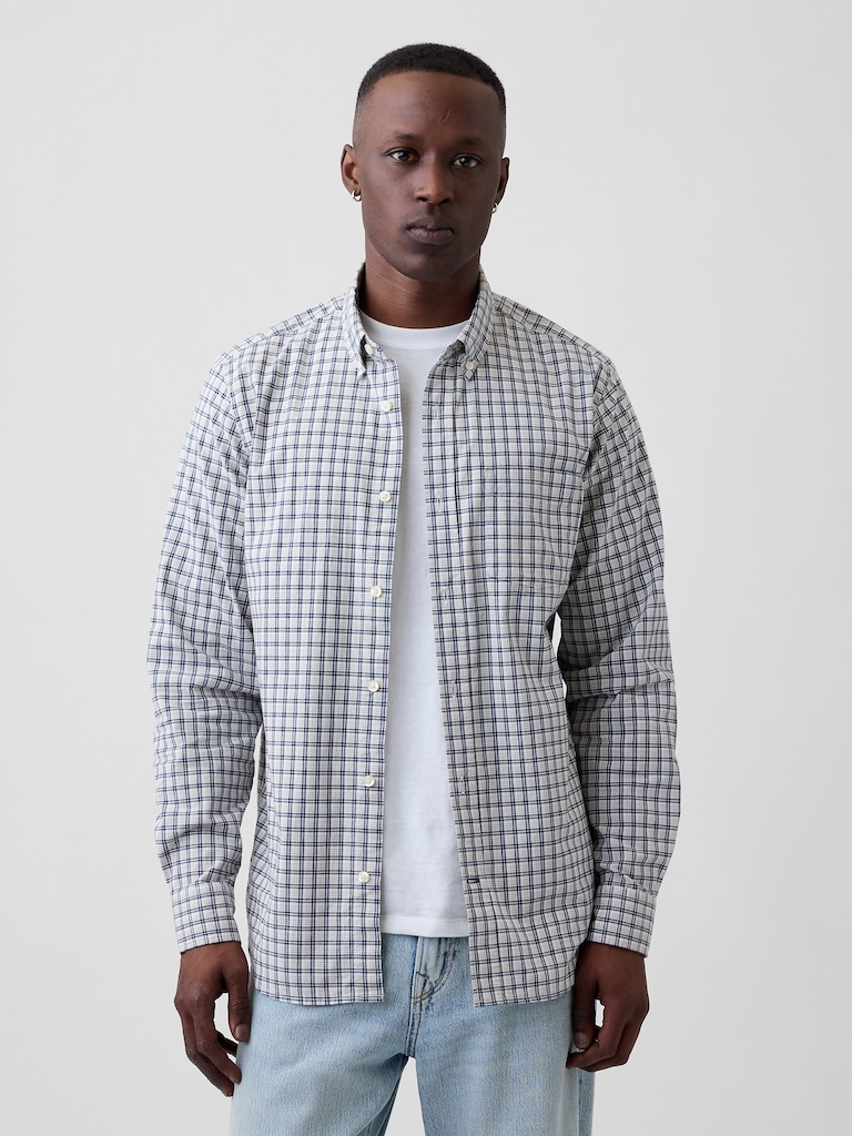 Stretch Poplin Shirt in Standard Fit