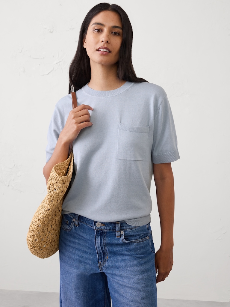 Forever Pocket Sweater T-Shirt
