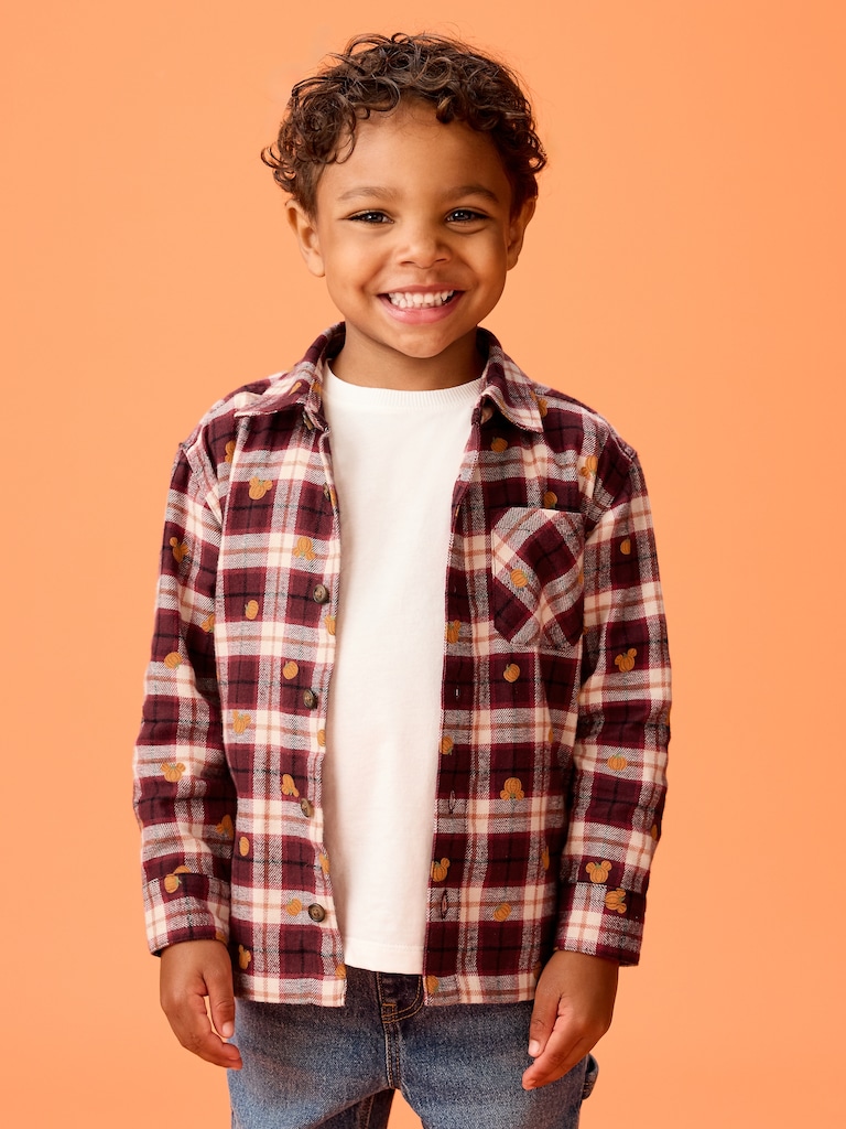 Old Navy x Disney Mickey Mouse Flannel Unisex Shirt for Toddler