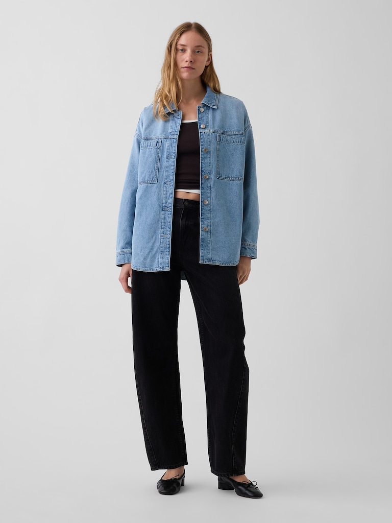 Denim Oversized Shirt Jacket