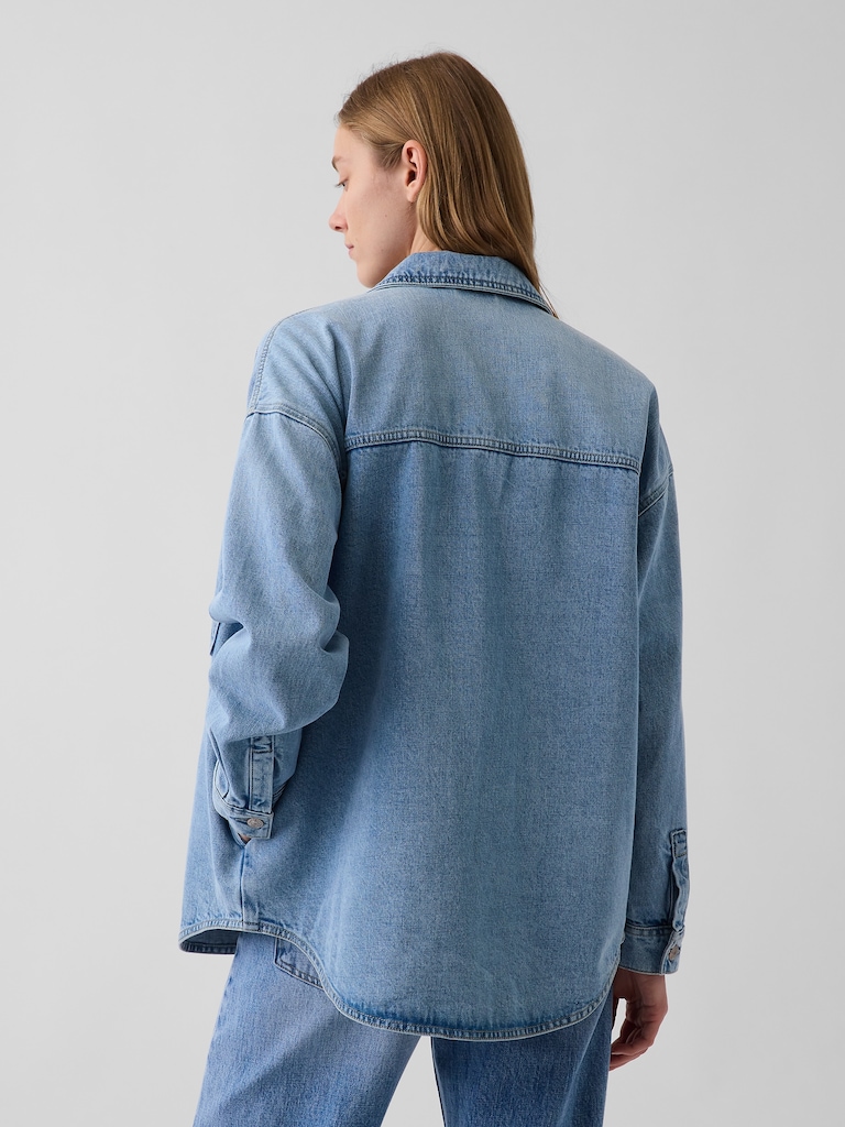 Denim Oversized Shirt Jacket