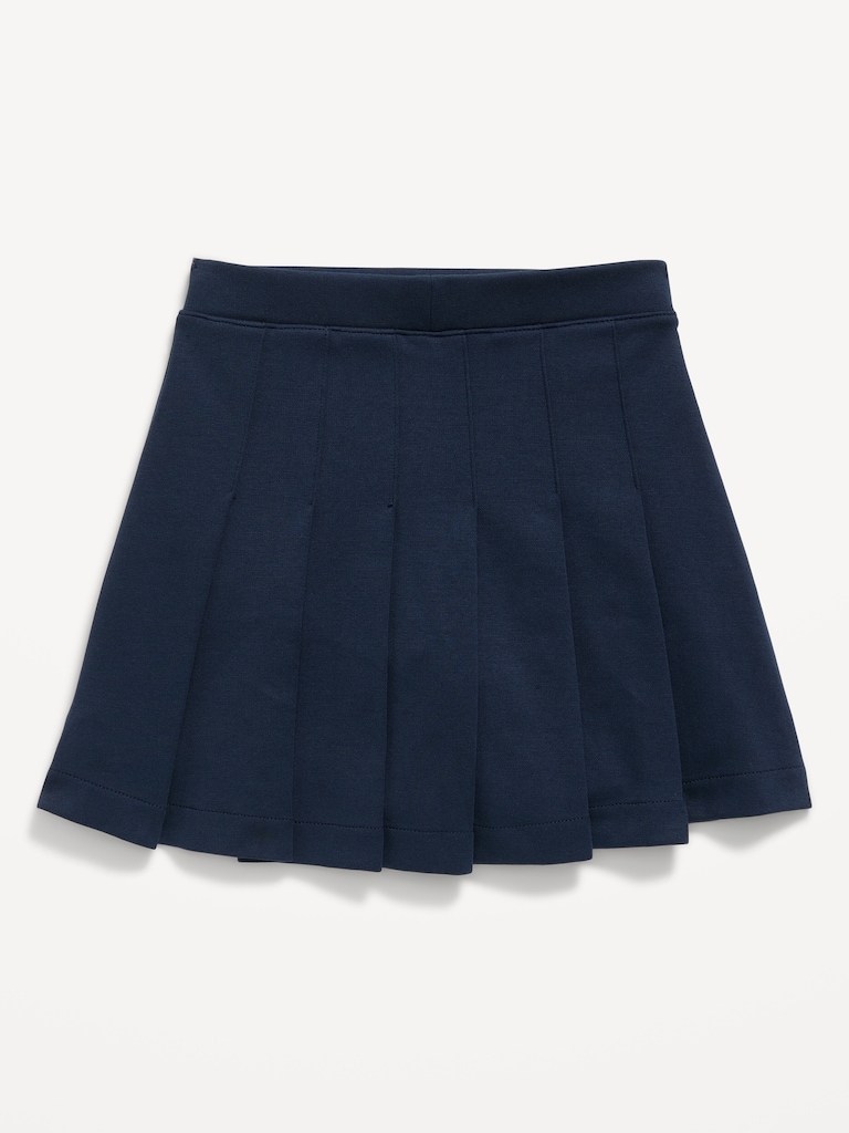 School Uniform Ponte-Knit Pleated Skort for Girls
