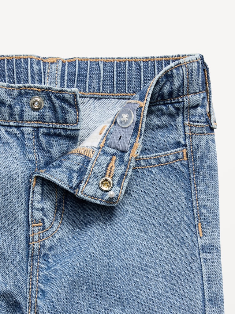 High-Waisted Super Baggy Ruffled Wide-Leg Jeans for Girls