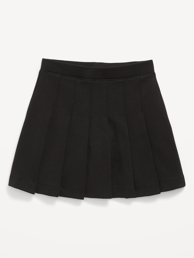 School Uniform Ponte-Knit Pleated Skort for Girls