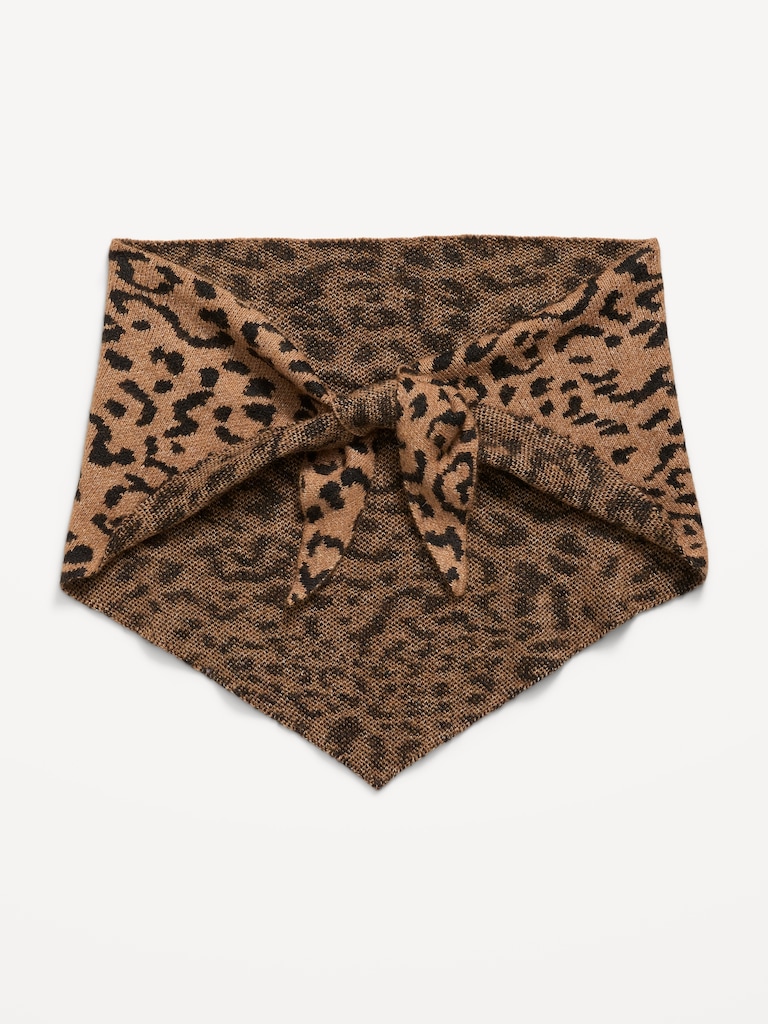 Oversized Rib-Knit Triangle Scarf