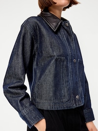 Cropped Denim Barn Jacket