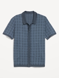Short-Sleeve Sweater Shirt