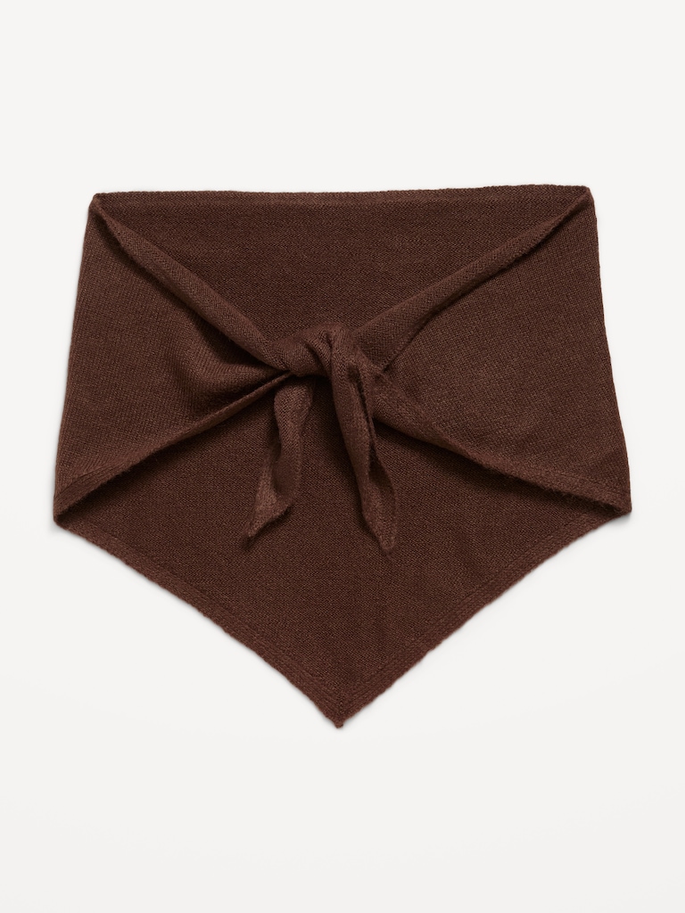 Oversized Rib-Knit Triangle Scarf