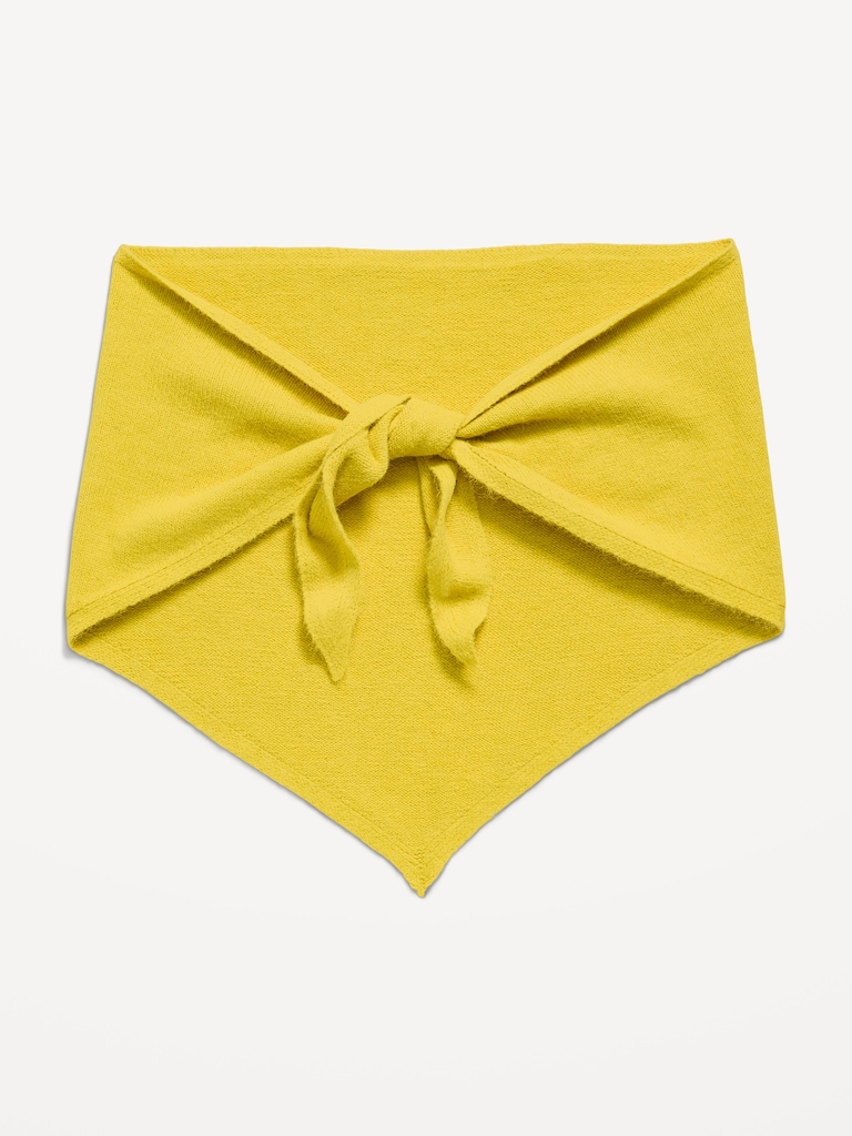 Oversized Rib-Knit Triangle Scarf