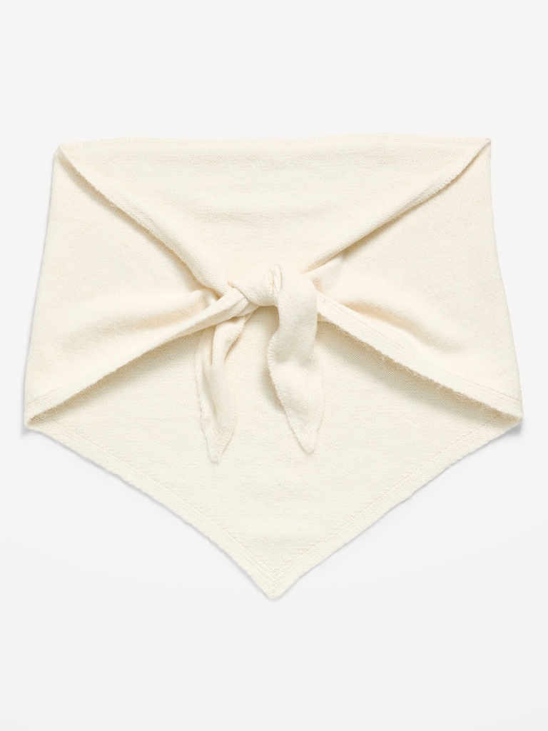 Oversized Rib-Knit Triangle Scarf