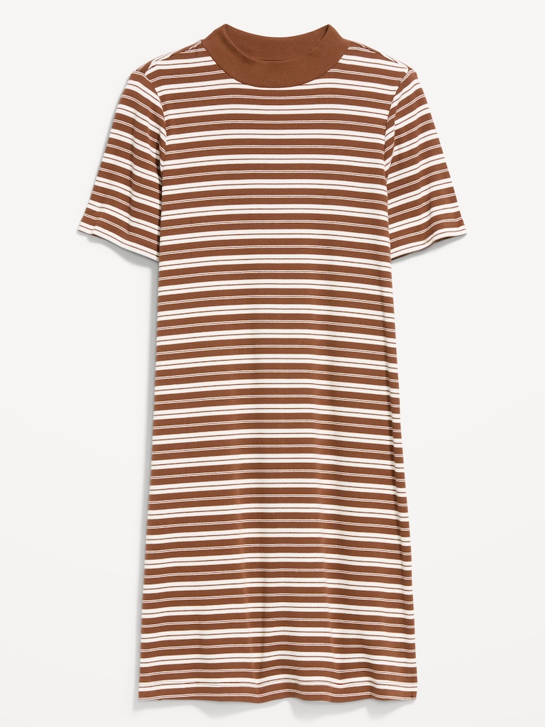 Snug Mock-Neck Bodycon Mini Dress