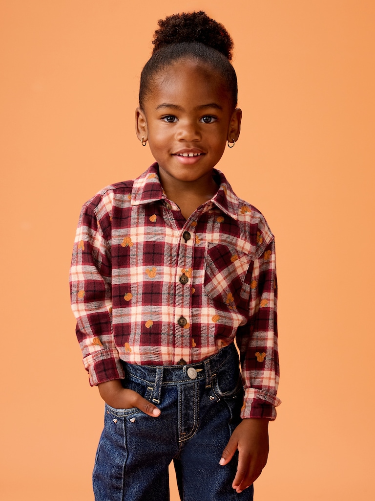 Old Navy x Disney Mickey Mouse Flannel Unisex Shirt for Toddler