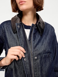 Cropped Denim Barn Jacket