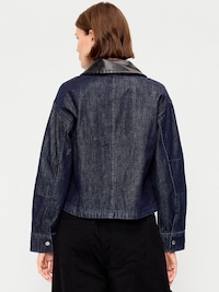 Cropped Denim Barn Jacket