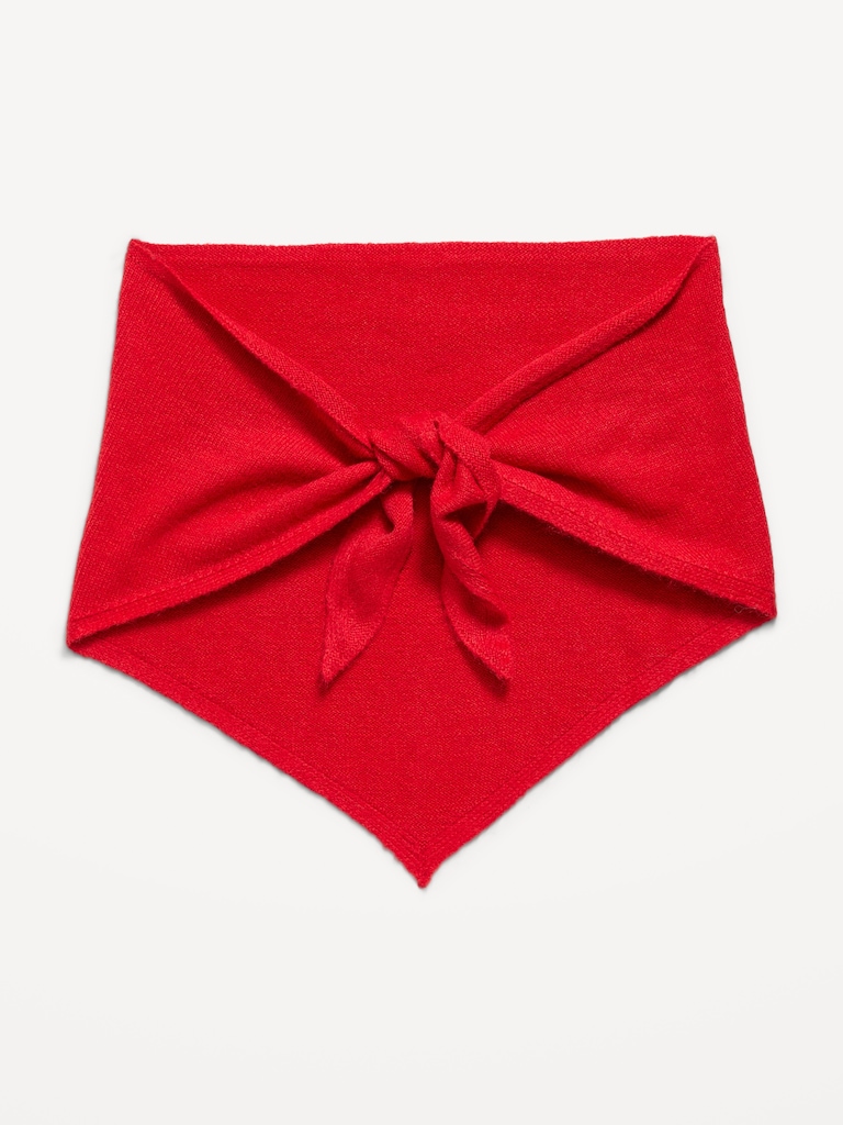 Oversized Rib-Knit Triangle Scarf