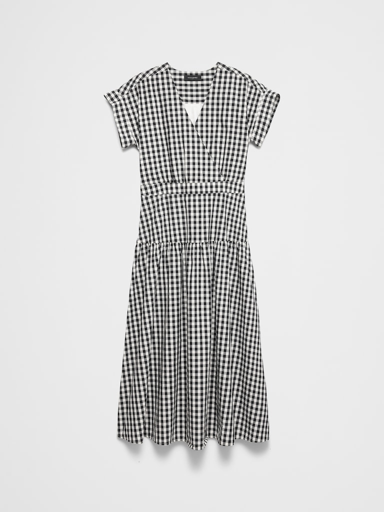 Poplin Surplice Midi Dress