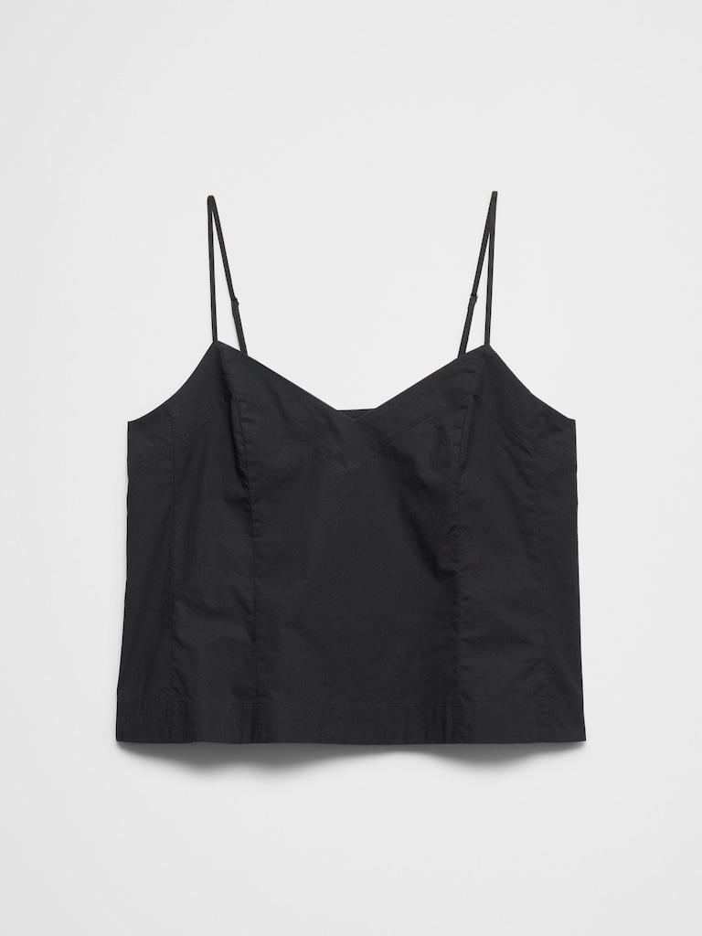 Pleated Swing Cropped Top
