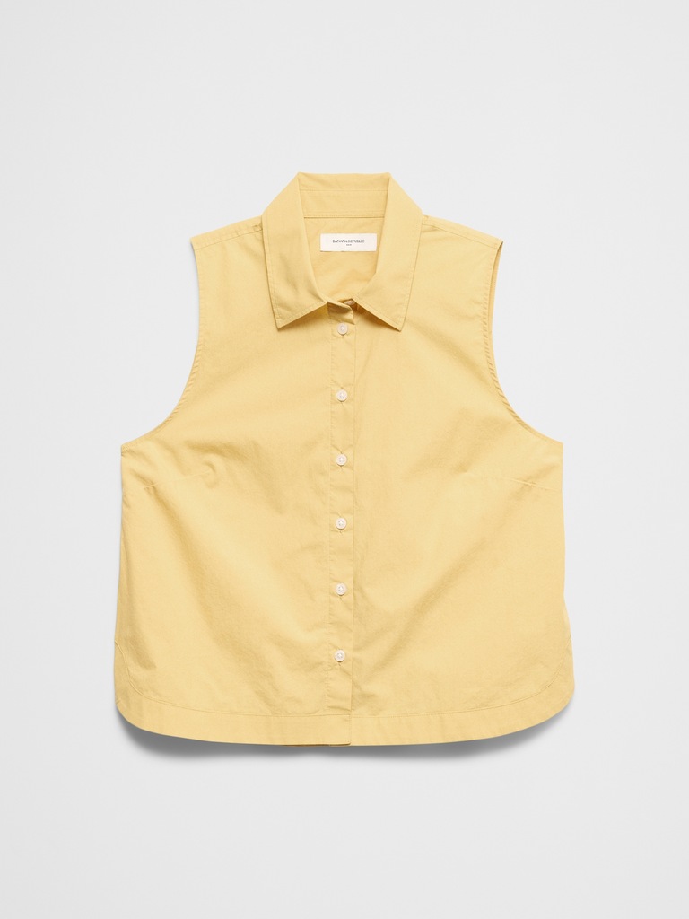 Collared Cropped Shirt