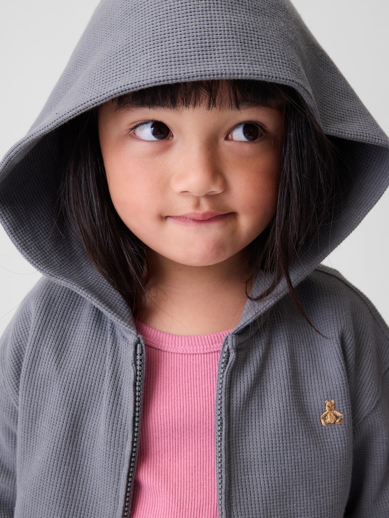 Baby & Toddler Waffle Zip Hoodie