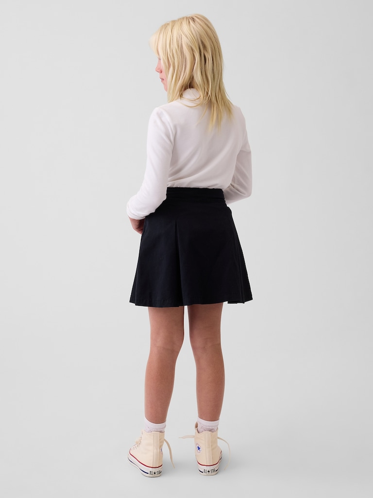 Kids Uniform Pleated Khaki Skort