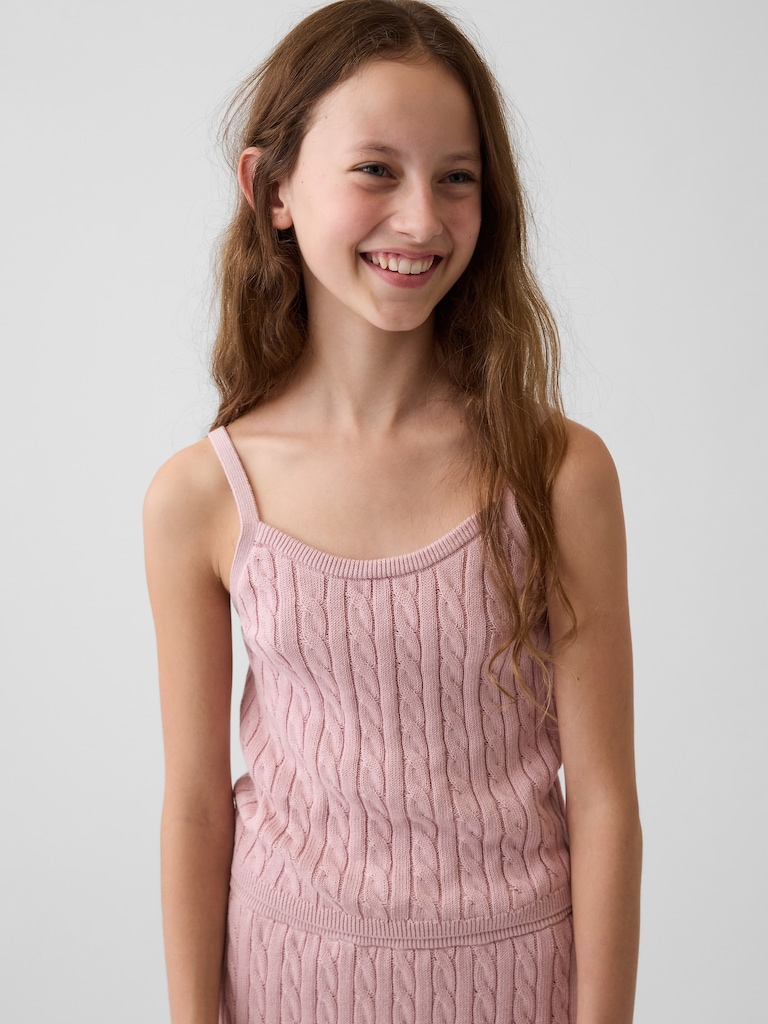 Kids Cable-Knit Sweater Cami