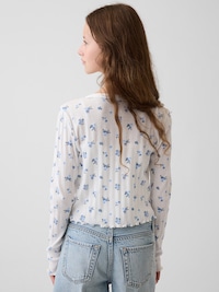 Kids Pointelle Rib Cardigan