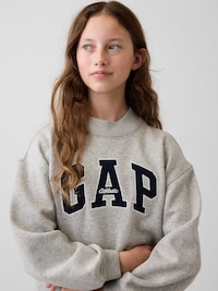 Kids VintageSoft Oversized Mockneck Logo Sweatshirt