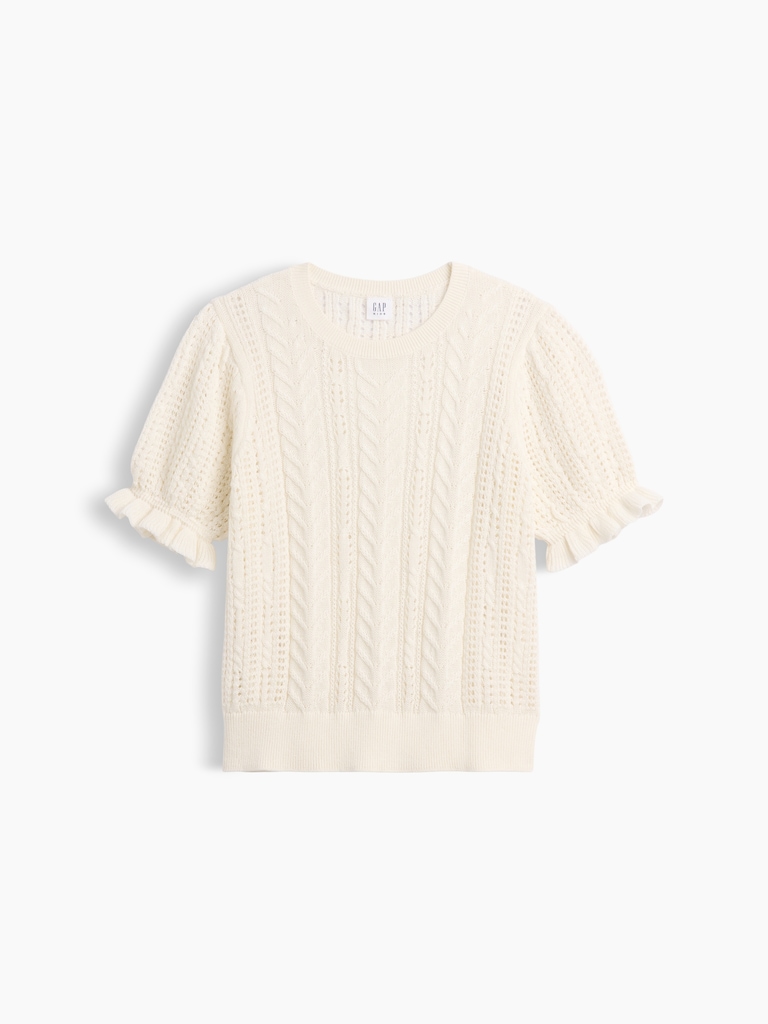 Kids Relaxed Puff Sleeve Sweater