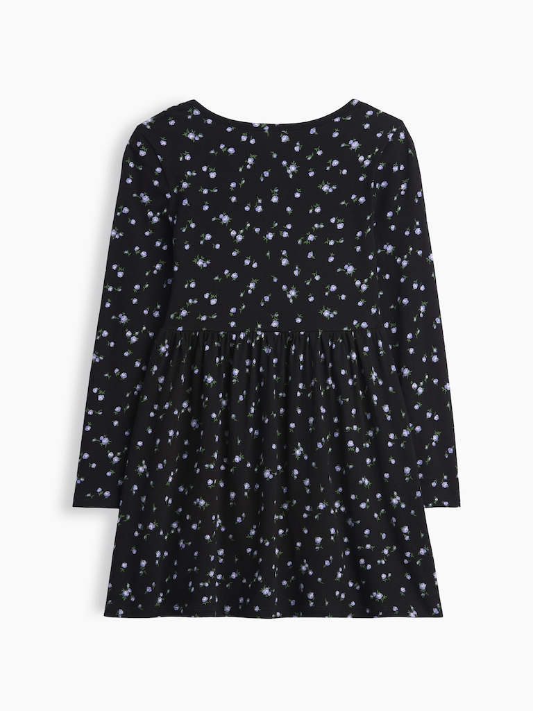 Kids Print Squareneck Dress