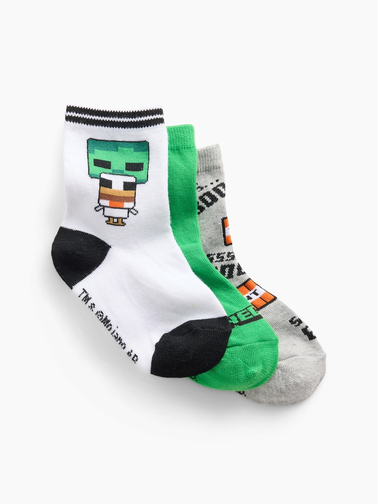 babyGap Minecraft Crew Socks (3-Pack)