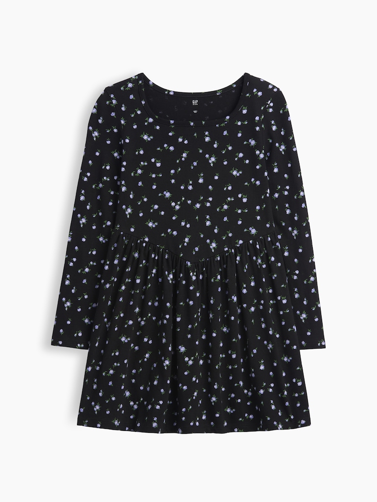 Kids Print Squareneck Dress