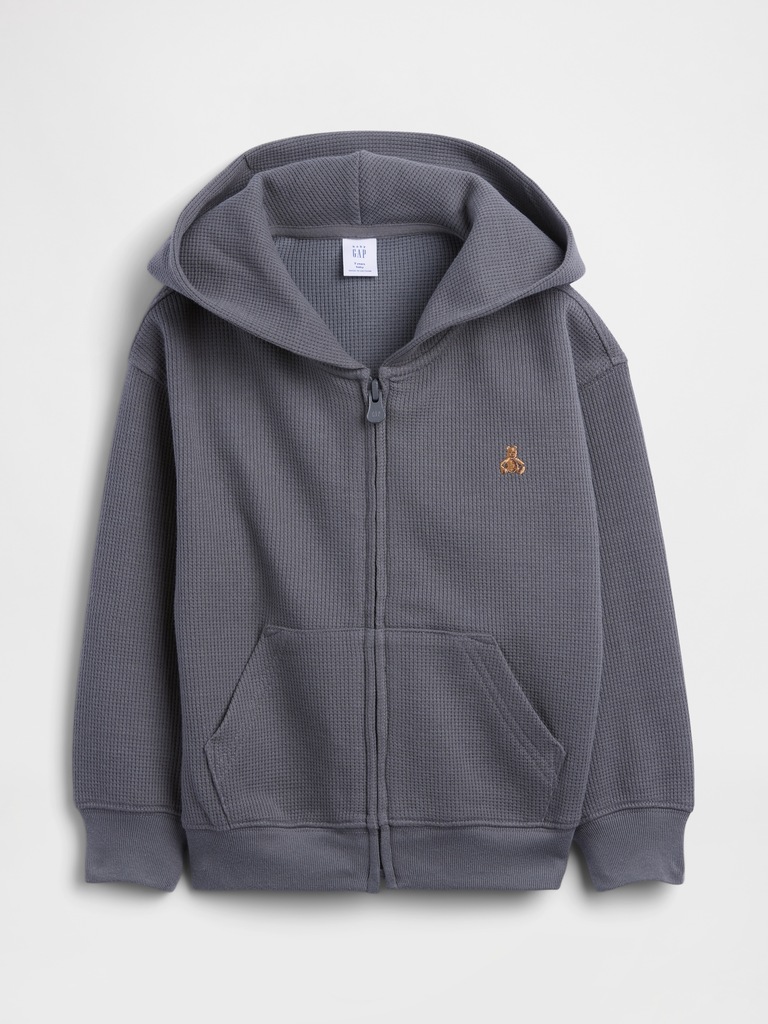 Baby & Toddler Waffle Zip Hoodie