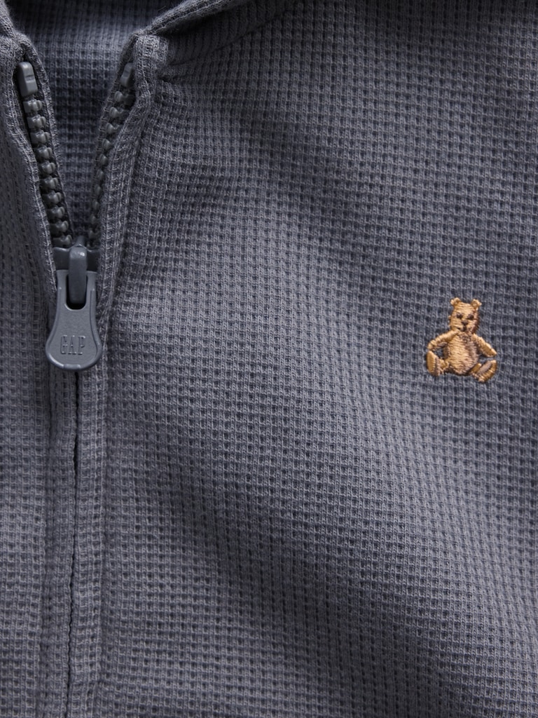 Baby & Toddler Waffle Zip Hoodie
