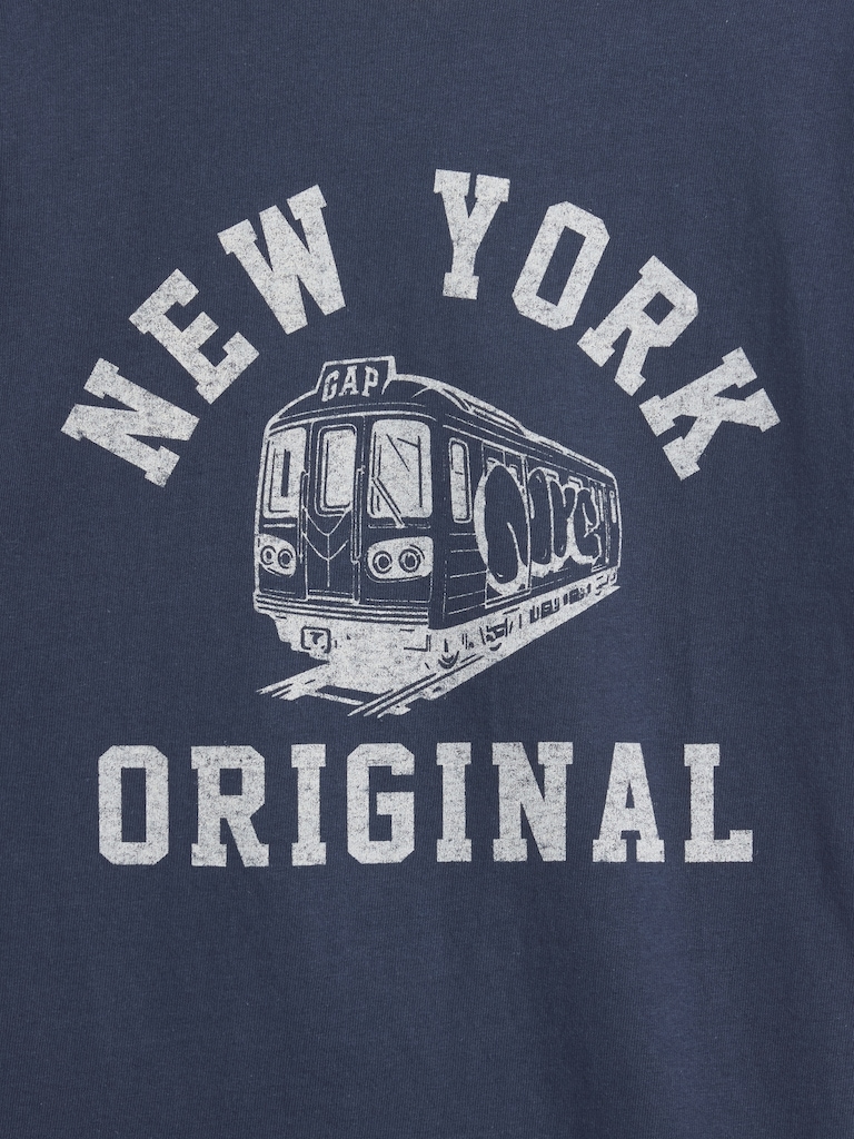 Kids Relaxed New York Graphic Ringer T-Shirt