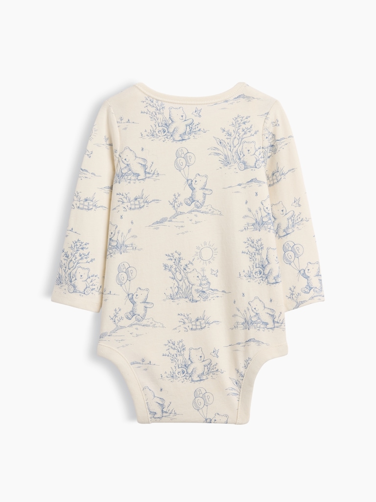 Baby First Favorites Organic Cotton Bear Toile Bodysuit