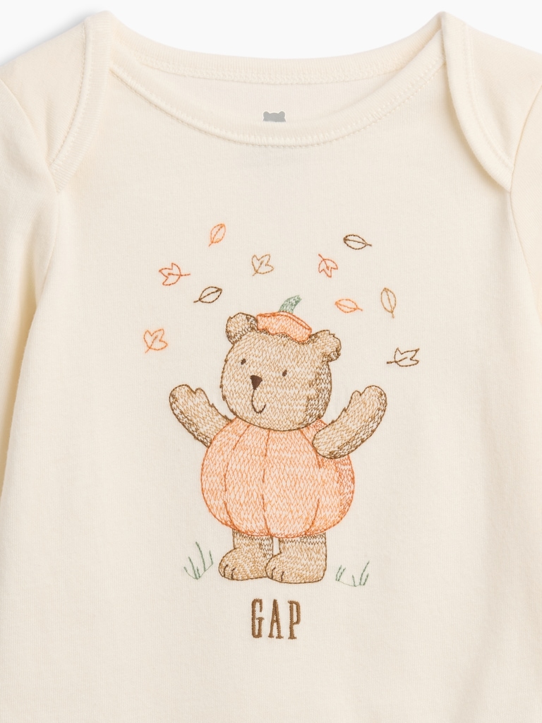 Baby First Favorites Organic Cotton Halloween Bear Bodysuit