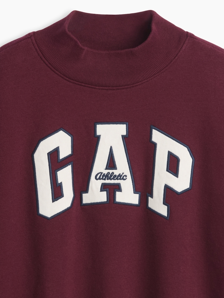 Kids VintageSoft Oversized Mockneck Logo Sweatshirt