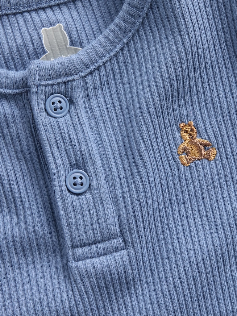 Baby First Favorites TinyRib Henley Bodysuit