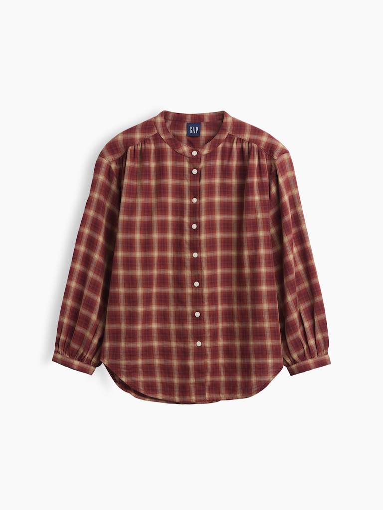 Relaxed Button-Front Shirt
