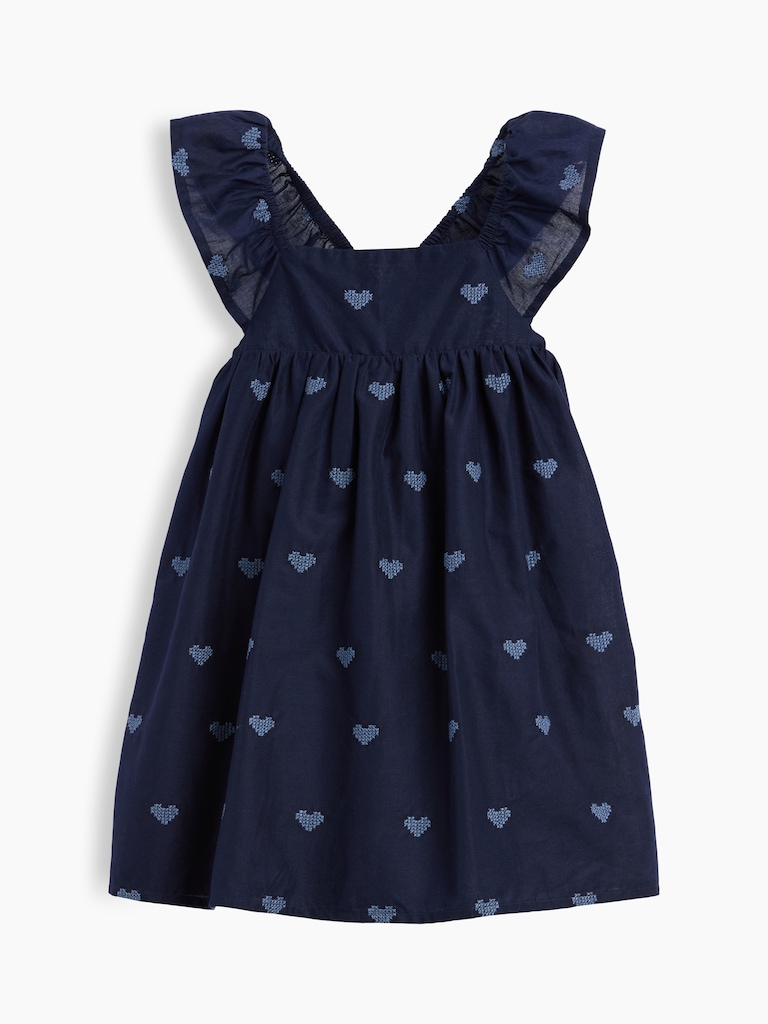 Baby & Toddler Embroidered Flutter-Sleeve Dress