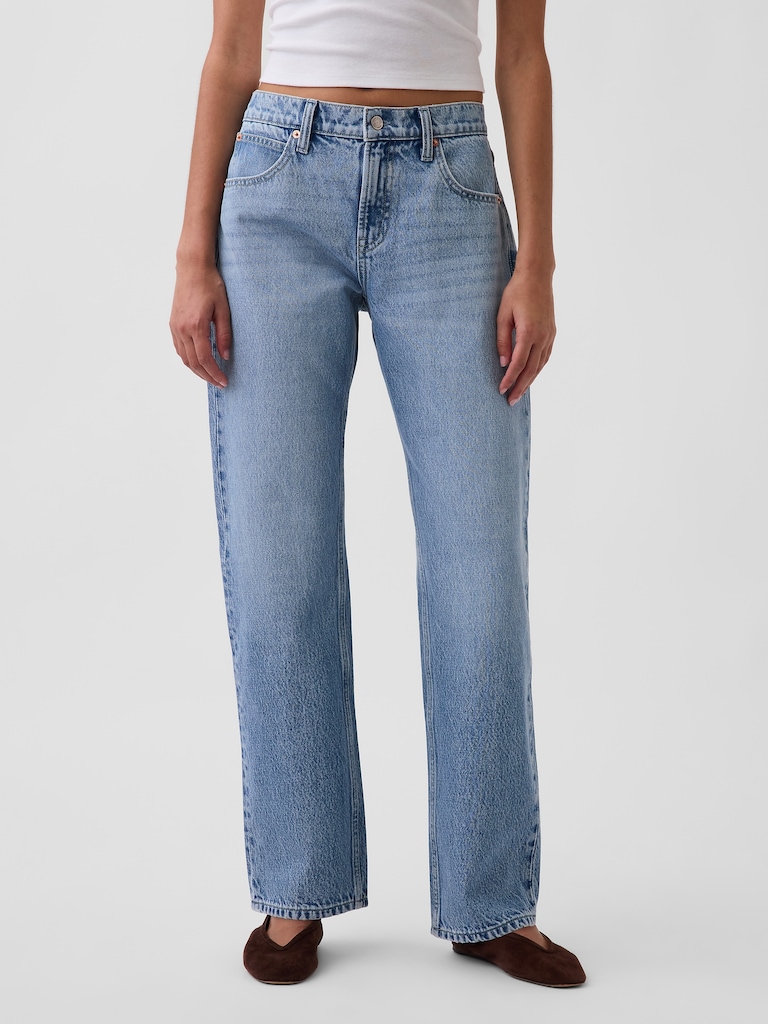 Mid Rise Straight Taper Jeans