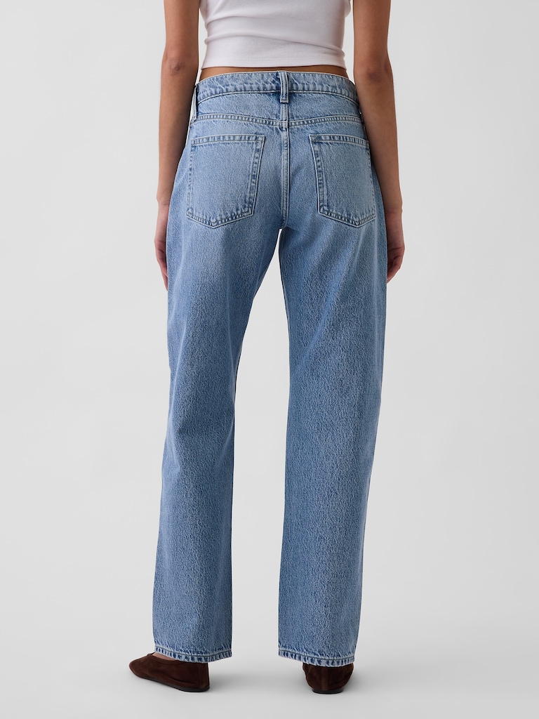 Mid Rise Straight Taper Jeans