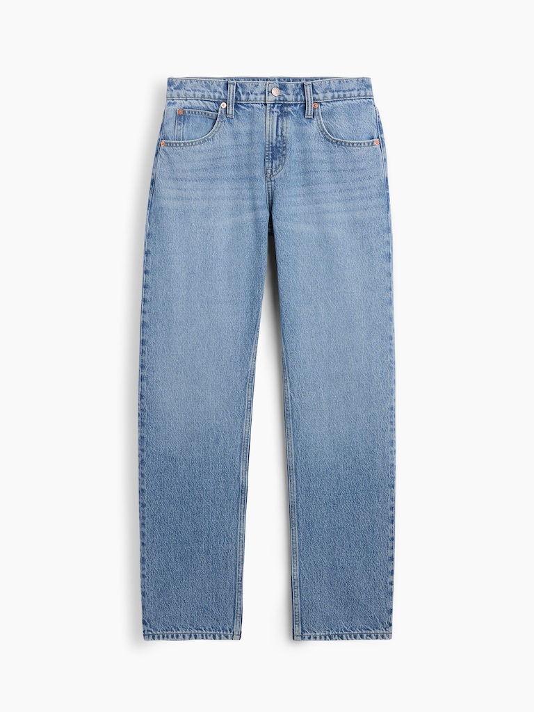 Mid Rise Straight Taper Jeans