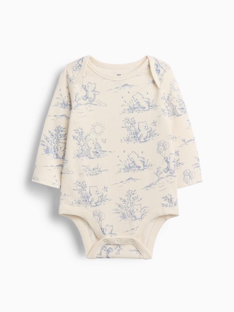 Baby First Favorites Organic Cotton Bear Toile Bodysuit