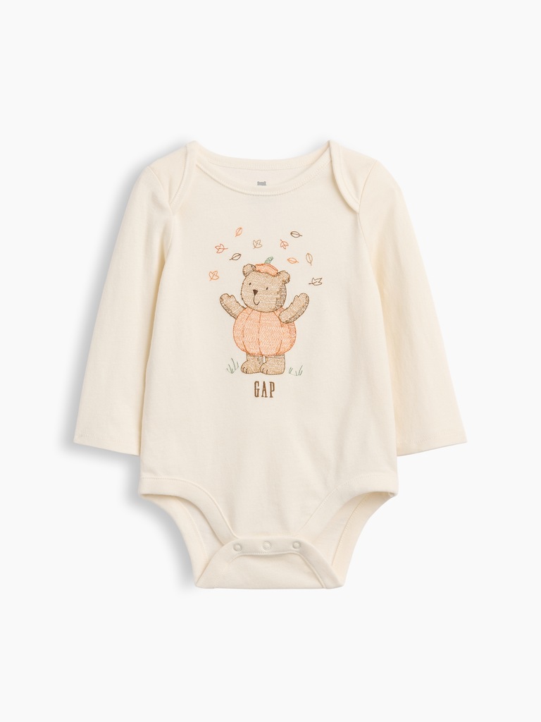 Baby First Favorites Organic Cotton Halloween Bear Bodysuit