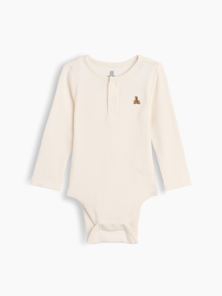 Baby First Favorites TinyRib Henley Bodysuit