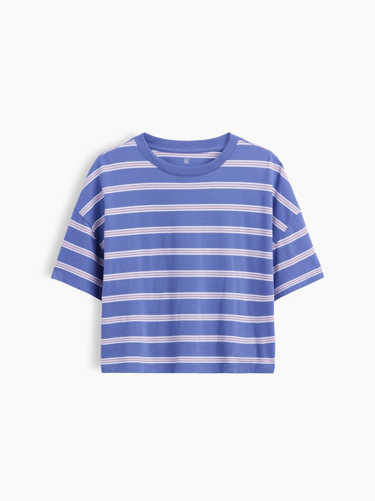 Kids Oversized Boxy Stripe T-Shirt