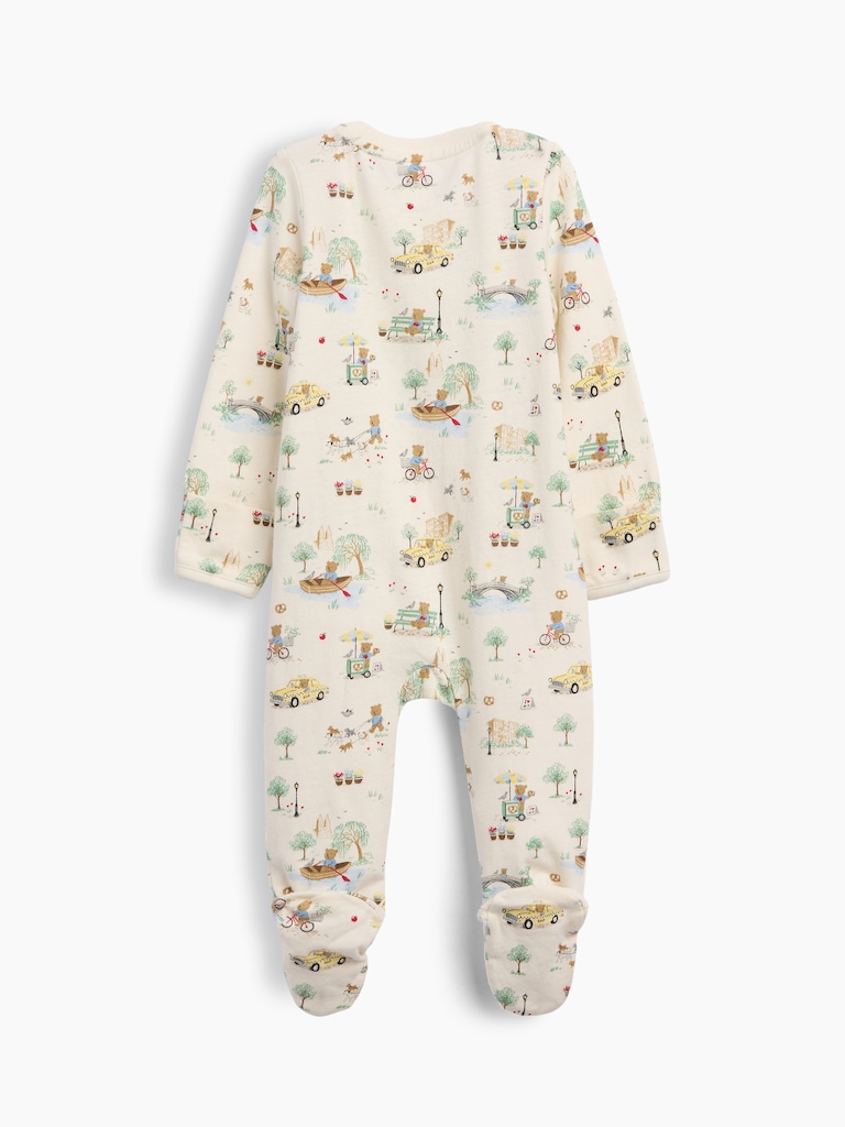 Baby Organic Cotton Print Footed One-Piece