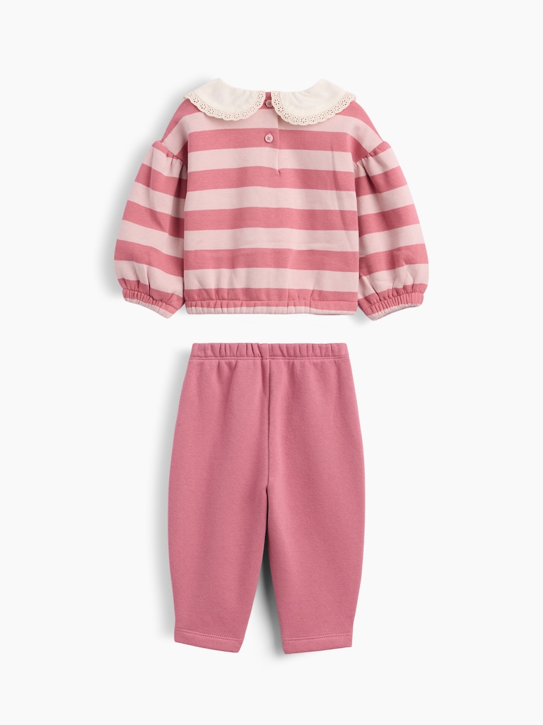 Baby VintageSoft Lace-Collar Sweat Set